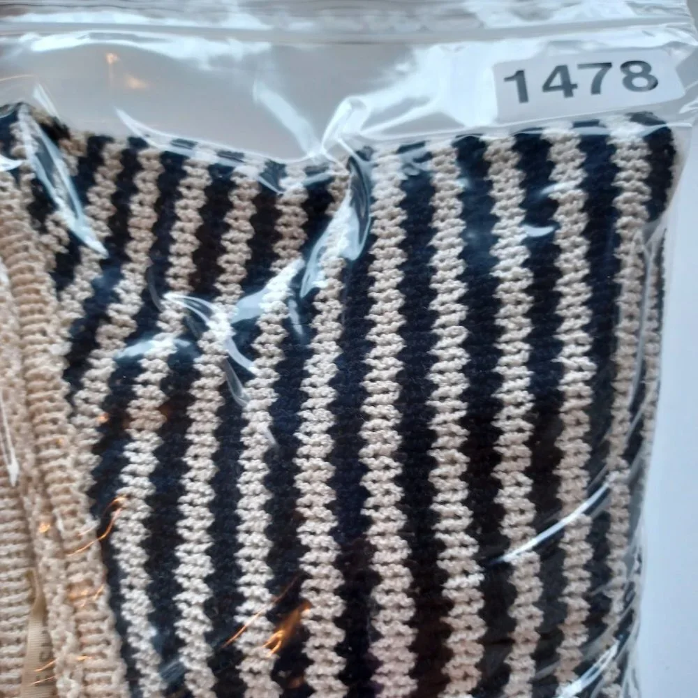 Eileen Fisher Sweater Black White Stripes Size Petite Medium‎